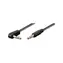 Kabel audio MicroConnect Slim 3-pinowy Jack 3,5 mm kąt 90° - Jack 3,5 mm 1 m czarny
