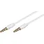 Kabel audio MicroConnect Slim 3-pinowy Jack 3,5 mm - Jack 3,5 mm 1,5 m biały
