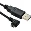 Kabel MicroConnect USB2.0 A (M) - microUSB B (M) wygięty 90° 3M czarny / 480Mbit/s