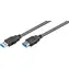 Kabel MicroConnect USB3.0 A (M) - USB3.0 A (F) 0,5 m czarny / 5000 Mbit/s