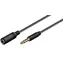 Kabel audio MicroConnect Slim 4-pinowy Jack 3,5 mm (męski) - Jack 3,5 mm (żeński) 2 m czarny