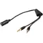 Kabel audio MicroConnect stereo mini jack 3,5 mm (żeński) - 2 x 3,5 mm mini jack (męski) 0,4 m czarny