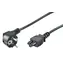 Kabel zasilający MicroConnect Schuko kąt 90° - C5 kąt 90° 3M czarny