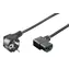 Kabel zasilający MicroConnect Schuko kąt 90° - C13 kąt 90° 3M czarny