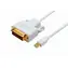 Kabel MicroConnect Mini DisplayPort 1.2 (M) - DVI-I (M) 1 m biały / 1920x1080 @ 60Hz 
