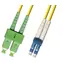 Cable światłowodowy MicroConnect SC/LC jednomodowy dupleksowy OS2 1m żółty