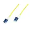 Cable światłowodowy MicroConnect LC/LC jednomodowy dupleks OS2 1,5 m żółty