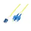 Cable światłowodowy MicroConnect LC/SC jednomodowy dupleksowy OS2 1,5 m żółty