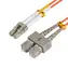 Cable światłowodowy MicroConnect LC/SC wielomodowy dupleks OM1 2m pomarańczowy