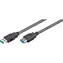 Kabel MicroConnect USB3.0 A (M) - USB3.0 A (F) 5 m czarny / 5000 Mbit/s
