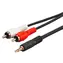Kabel audio MicroConnect stereo minijack 3,5 mm - 2x RCA (M) 15 m czarny