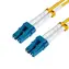 Cable światłowodowy MicroConnect LC/LC jednomodowy dupleks OS2 20m żółty