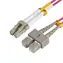 Cable światłowodowy MicroConnect LC/SC wielomodowy dupleks OM4 5m fioletowy