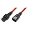 Przewód przedłużający MicroConnect z blokadą IEC C13 - C14 3M czerwony
