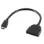 Adapter MicroConnect HDMI (M) - 2x HDMI (F) czarny