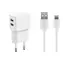 Ładowarka MicroConnect USB-C z dwoma portami biała / 2,4 A / 2x USB 2.0