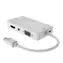 Adapter MicroConnect Mini DisplayPort 1.2 (M) - DVI-I/HDMI/VGA/Jack biały