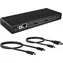 Icy Box IB-DK2245AC czarny / Stacja dokująca / USB-A / USB-C / gniazdo 3,5mm / DP / HDMI / RJ45