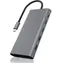 Icy Box IB-DK4050-CPD szaro-czarny / Stacja dokująca USB-C / USB-C / 2x HDMI / DP / SD / microSD / RJ45
