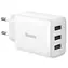 Baseus CCXJ020102 Kompaktowa ładowarka sieciowa 3xUSB 17W biała