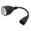 Qoltec 53907 Adapter francuski 0,15 m czarny / IEC 320 C14 
