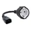Adapter Qoltec 53906 0,15m czarny / IEC 320 C14 / SCHUKO