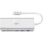 Goobay 76788 Wieloportowa stacja dokująca USB-C Premium srebrna / USB-C / USB-A / RJ-45 / SD