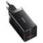 Baseus CCGP120201 GaN5 Pro Adapter szybkiej ładowarki czarny / 2x USB-C / USB / 65W