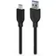 Genius ACC-A2CC-3A Kabel USB-A (M) - USB-C (M) 1 m czarny / pleciony / QC 3.0