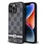 Tylna obudowa DKNY ze skóry PU w kratkę i paski do Apple iPhone 15 Pro Max w kolorze czarnym