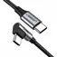 Ugreen US255 Kabel ładujący USB-C (M) - USB-C (M) 1 m czarny / QC4.0 / Kątowy