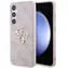 Tylna obudowa Guess PU 4G z metalowym Logo do Samsung Galaxy S24, różowa