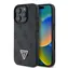 Tylna obudowa Guess PU 4G Strass Triangle Metal Logo do Apple iPhone 16 Pro w kolorze czarnym
