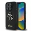 Tylna obudowa Guess PU FIXED Glitter 4G z metalowym Logo do Apple iPhone 16 Pro w kolorze czarnym