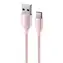 Kabel do transmisji danych Swissten TEXTILE II USB - USB-C 1,5m różowy