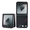 Tylne etui BMW M PU Carbon Tricolor w paski do Samsung Galaxy Z Flip 6 w kolorze czarnym