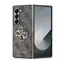Tylna obudowa Guess PU 4G z metalowym Logo do Samsung Galaxy Z Fold 6, brązowa