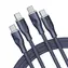 Kabel VOLTME Powerlink Rugg Series CTC USB-C(M) 5A/100W 1,8m niebieski / 2x USB-C(M)