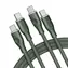 Kabel VOLTME Powerlink Rugg Series CTC USB-C(M) 5A/100W 1,8m zielony / 2x USB-C(M)
