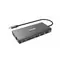 Rozpakowany - Unitek D1019A 8w1 / Stacja dokująca / 1x DVI-I / 1x HDMI / 1x DP / LAN / USB / bez pudełka