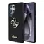 Tylna obudowa Guess PU FIXED Glitter 4G z metalowym Logo do Samsung Galaxy S25 Ultra Black
