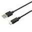 Kabel C-tech USB-C 1 m czarny / USB 2.0 A (M) - USB-C (M)