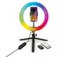 YENKEE YSM 710 LED Ring biały / stojak do selfie do telefonu komórkowego / pierścień LED / 29 kolorów / 800lm / 8 poziomów jasności