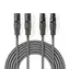Kabel audio zbalansowany Nedis 2x XLR 3-pin (M) - 2x XLR 3-pin (F) 0,50 m Ciemnoszary