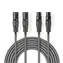 Kabel audio zbalansowany Nedis 2x XLR 3-pin (M) - 2x XLR 3-pin (F) 5,00 m Ciemnoszary 