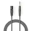 Kabel audio Nedis Balanced XLR 3-pin (M) - gniazdo 6,35 mm (M) 1,50 m Ciemnoszary