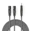 Kabel audio Nedis Balanced 2x XLR 3-pin (M) - gniazdo 3,5 mm (M) 1,50 m Ciemnoszary