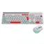 Canyon CNS-HSETW5WT-CS biały / bezprzewodowa klawiatura SET CS + mysz optyczna / 2,4 GHz / 105 klawiszy / CZ/SK