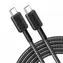 Kabel Anker 322 czarny / USB-C - USB-C / 1,8 m / 60 W 