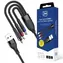 Kabel Hyper 3mk N-SERIES USB-A do USB-C/Lightning/Micro 1,2 m 9 V/2 A 18 W QC3.0 czarny